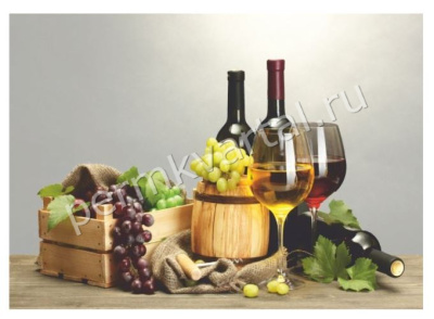 Фотообои бумажные Bellissimo Вино, 2 листа, 1400х1000 мм, (ДК)