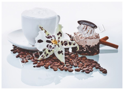 Фотообои бумажные Симфония Каппучино, 2 листа, 1400х1000 мм, (ДК)