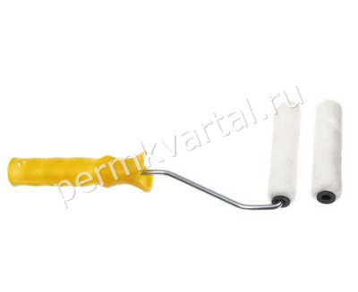 KORVUS.Мини валик в сборе велюр+Ролик 100мм, (ДК)