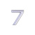 LARVIJ.Цифра из цинка самоклеющаяся 7, (ДК+К)