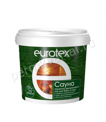 Лак для бань и саун EUROTEX 0,9 кг