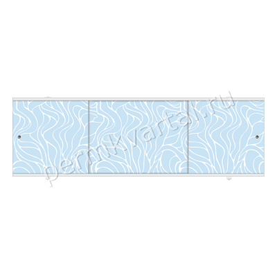 Экран для ванны пластиковый МЕТАКАМ Премиум А голубой, 1680x560-600мм