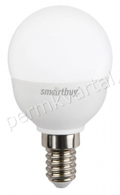 SMARTBUY.Лампа светодиод, P45/9.5Вт/6000К/E14/760Лм, шарик SBL-P45-9_5-60K-E14