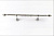 Карниз стеновой кованый MAGELLAN АртЛиния ГАММА однорядный серебро глянец d20 240 см, (ДК)