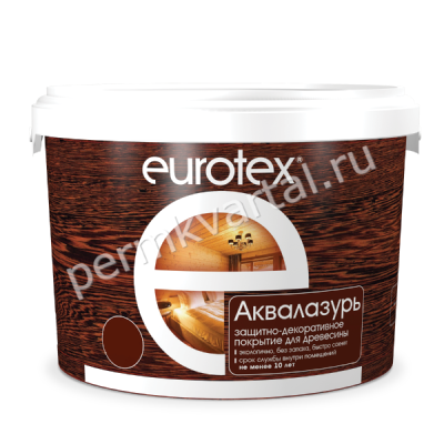 Лак акриловый EUROTEX Аквалазурь Сосна 2,5 кг, (ДК)