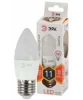 ЭРА.Лампа светодиод, B35/11Вт/2700К/E27/880Лм, свеча LED B35-11W-827-E27