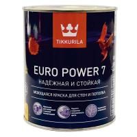 Краска для колеровки интерьерная стойкая к мытью TIKKURILA EURO POWER 7 матовая база С 0,9 л