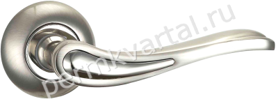 Комплект ручек PUERTO Амаретти 517-08 SN/NP никель матовый/никель блестящий, (ДК)