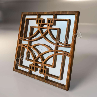 RELIEFFO.Декоративня стеновая панель 3D зеркальная Dawn, 600х600х10мм, (ДК), (Под заказ)