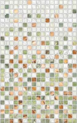 PIEZAROSA.Плитка стен. керам. Мозаика Нео зелёная средняя, 250*400мм, 1,5м2, (ДК)