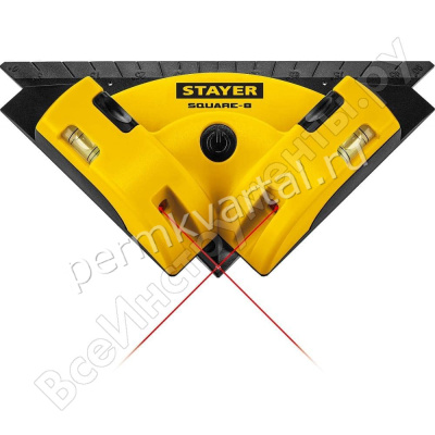STAYER.Угольник лазерный для кафеля SQUARE-8, 8 м, точн. +/-0,4 мм/м